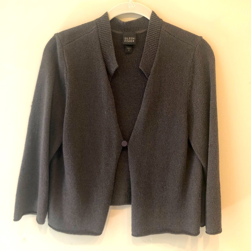 Eileen Fisher Boxy Cut Sweater Jacket